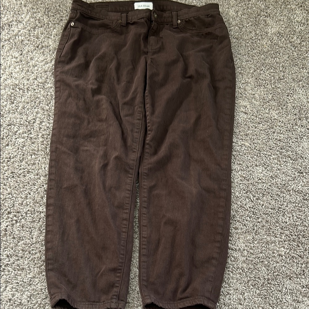 Lila‎ Ryan size 32 brown pants pockets soft women's